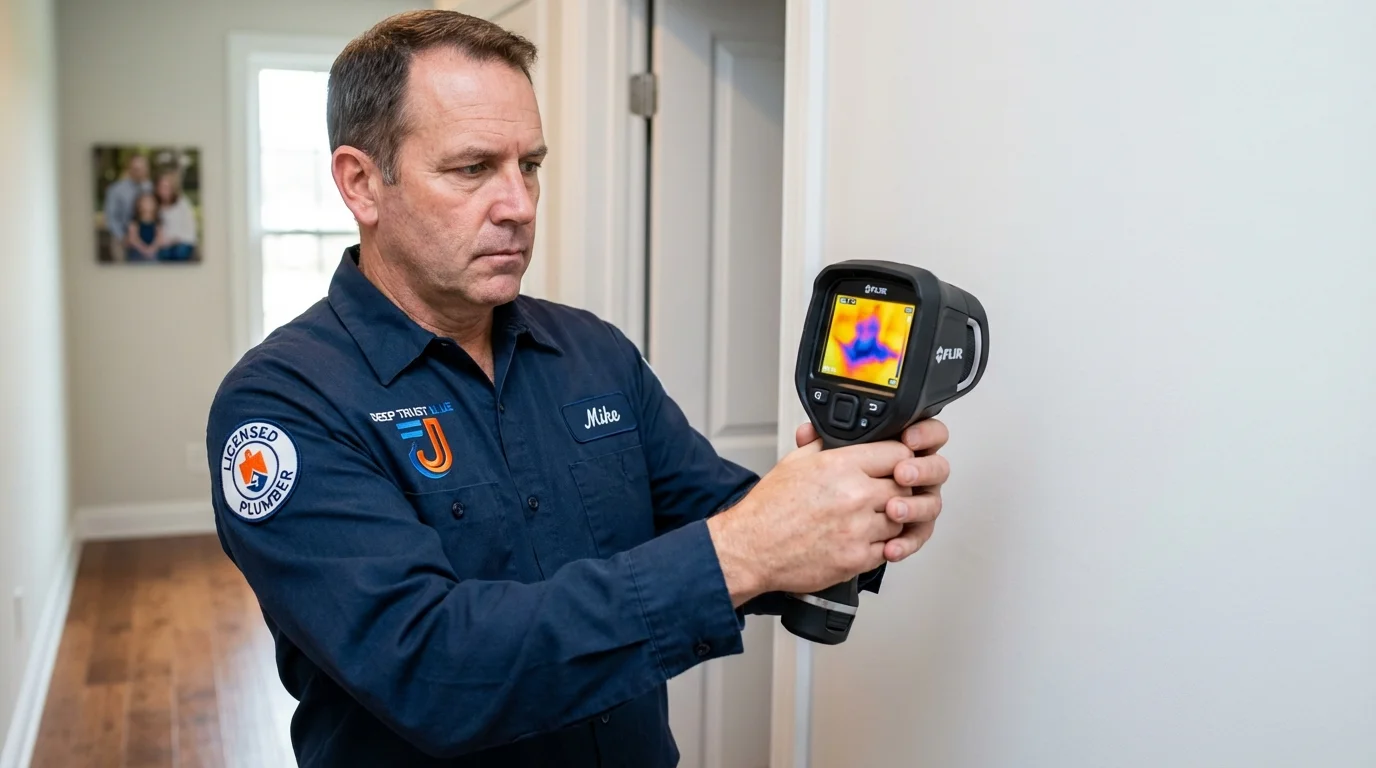 Thermal imaging leak detection by Johns Plumbing LLC in New Hope